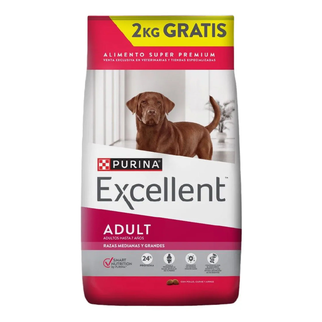 Alimento Excellent Perro Adulto Mediano y Grande 20+2kg