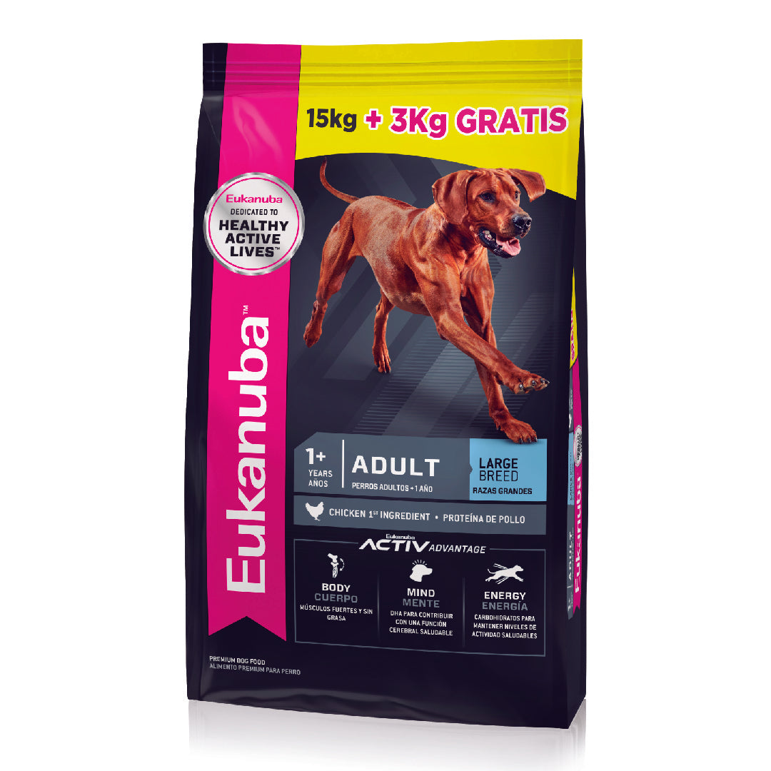 Alimento Eukanuba Perro Adulto Grande 15+3kg