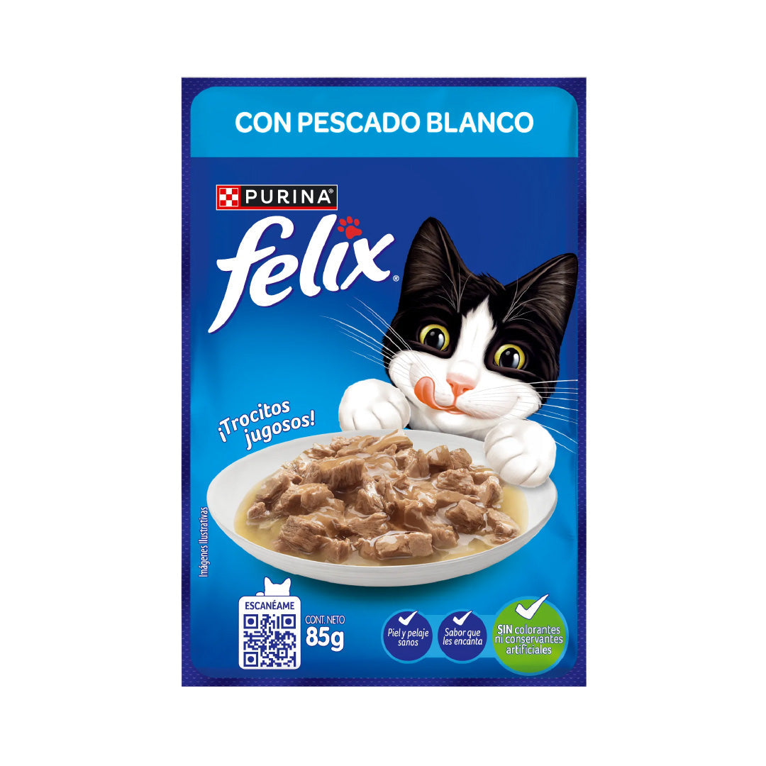 Pouch Felix Gato Pescado Blanco