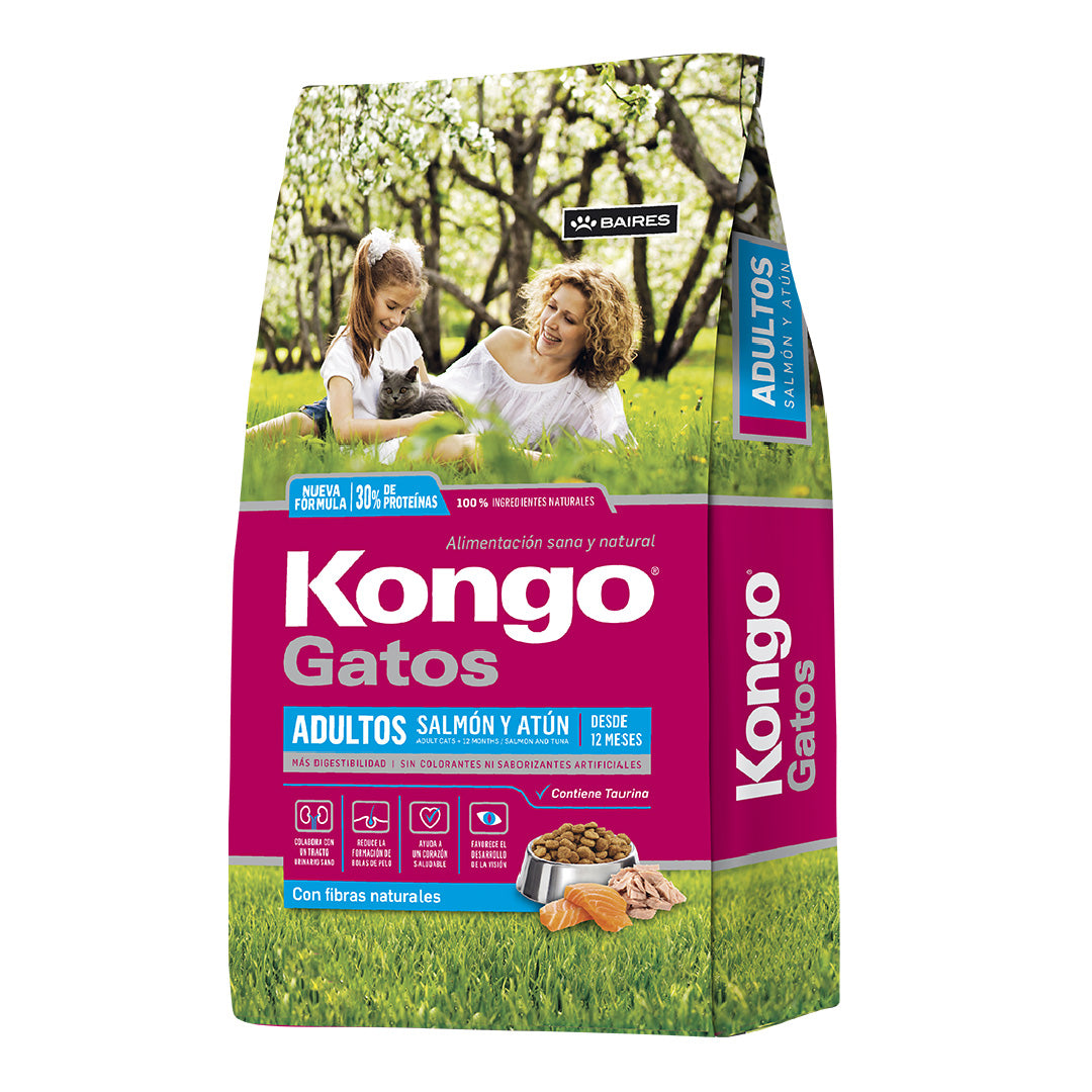 Alimento Kongo Gato Adulto Salmón y Atún 15+1kg