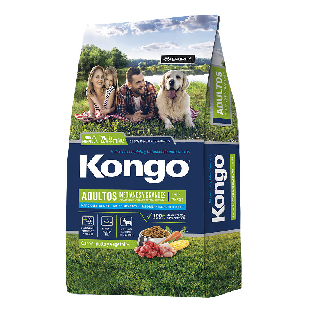 Alimento Kongo Perro Adulto Raza Mediana y Grande 21+3kg