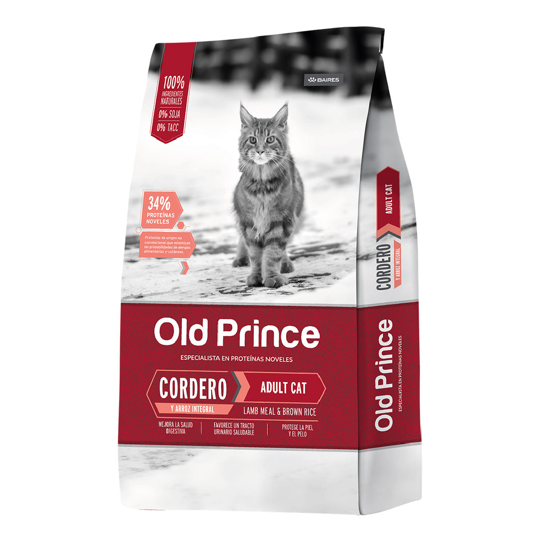 Alimento Old Prince Gato Adulto Cordero y Arroz 7,5+1kg