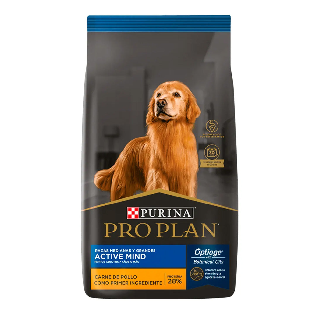 Alimento Pro Plan Perro Adulto Mediano y Grande edad 7+ Active Mind
