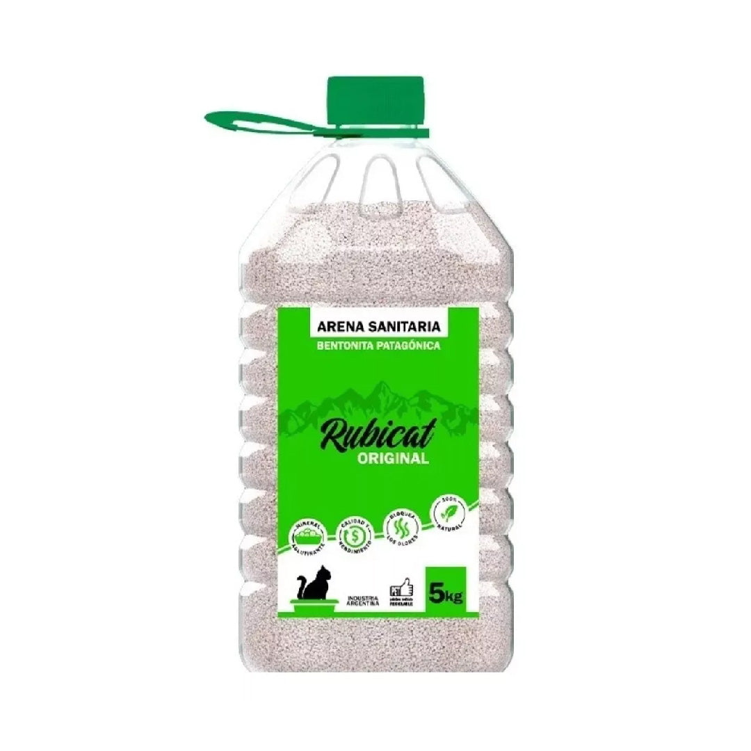 Bidón Piedras Arena Sanitaria Aglutinante Rubicat Original 5kg