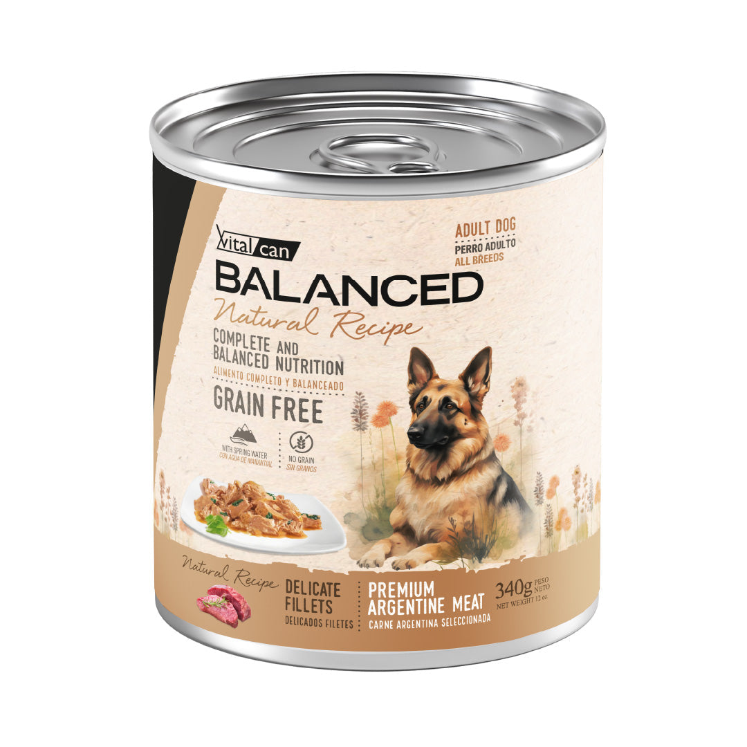 Lata Balanced Perro Adulto Filetes Carne
