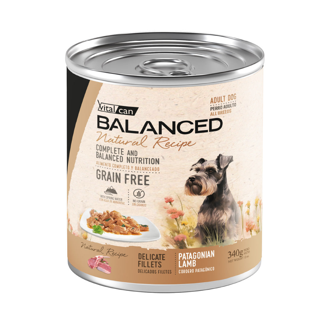 Lata Balanced Perro Adulto Filetes Cordero