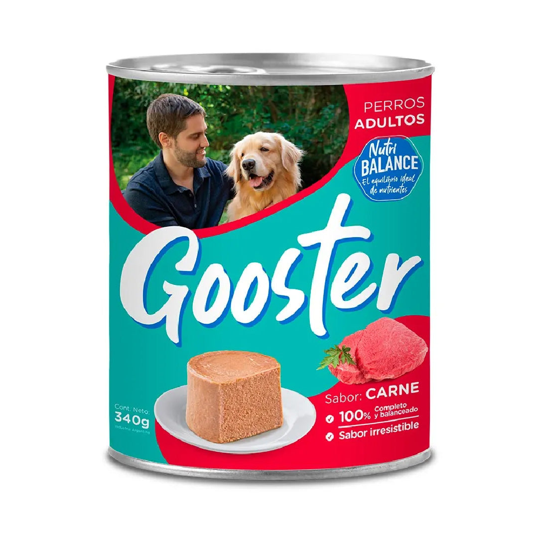 Lata Gooster Perro Adulto Carne