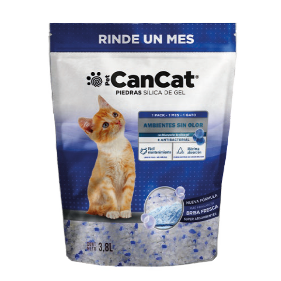 Piedras Sanitarias Gato CanCat Silica Gel Brisa Fresca