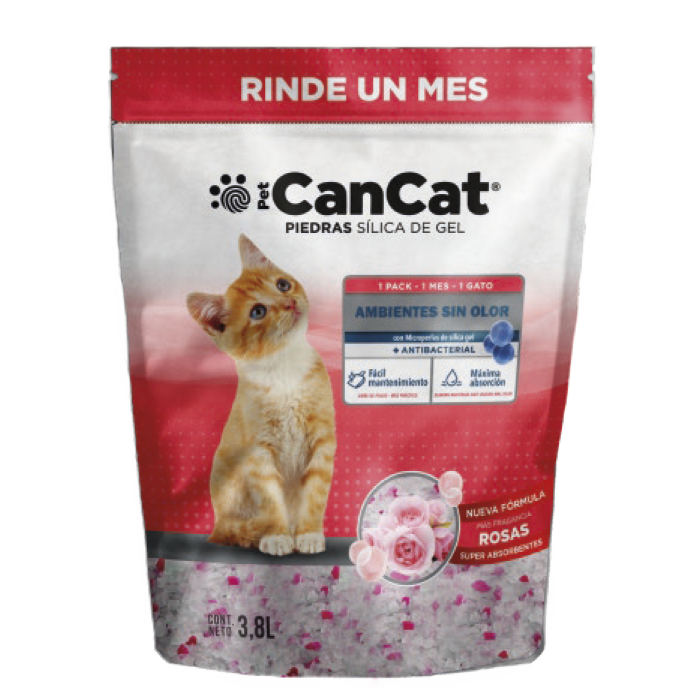 Piedras Sanitarias Gato CanCat Silica Gel Rosas