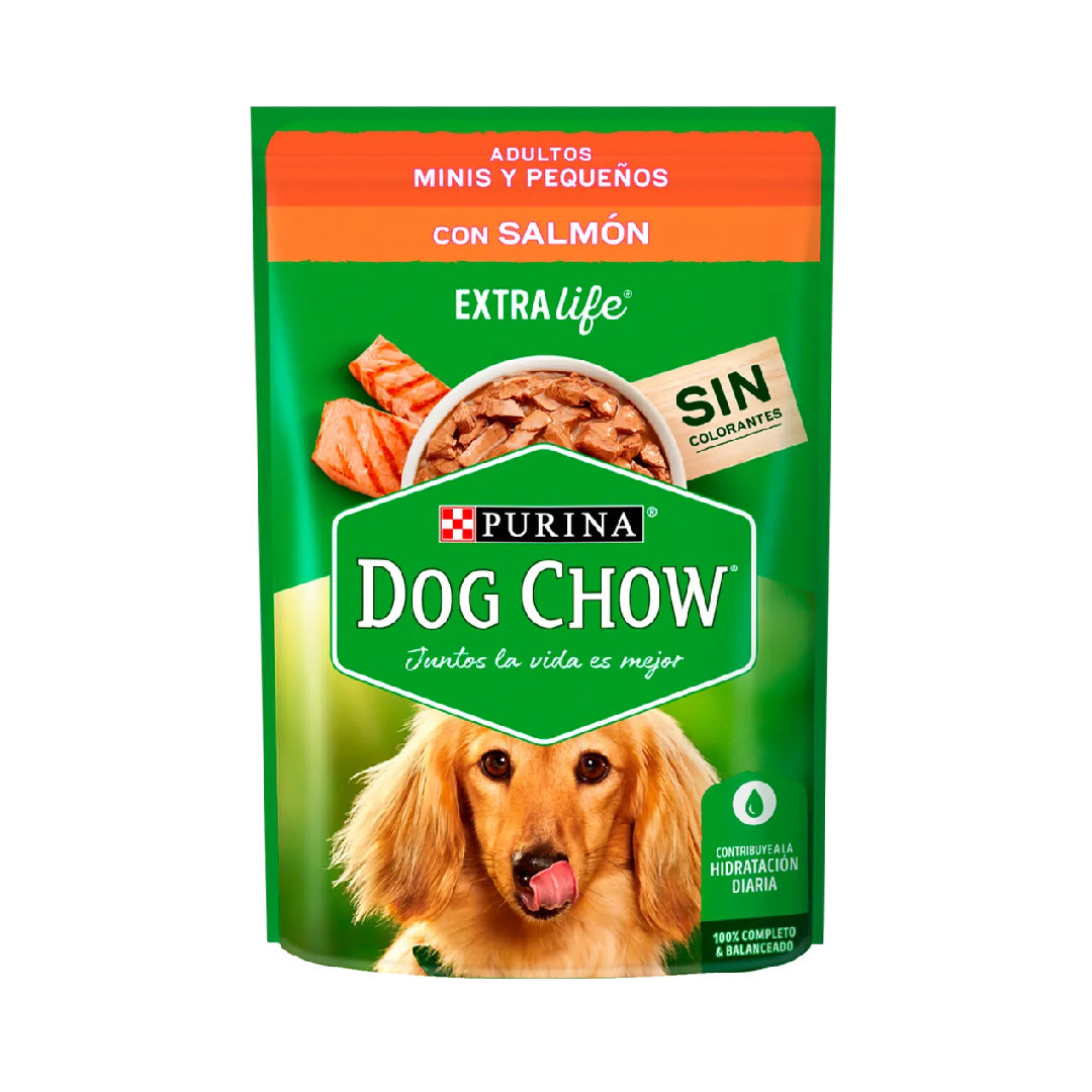 Pouch Dog Chow Perro Adulto raza Pequeña sabor Salmón 100gr