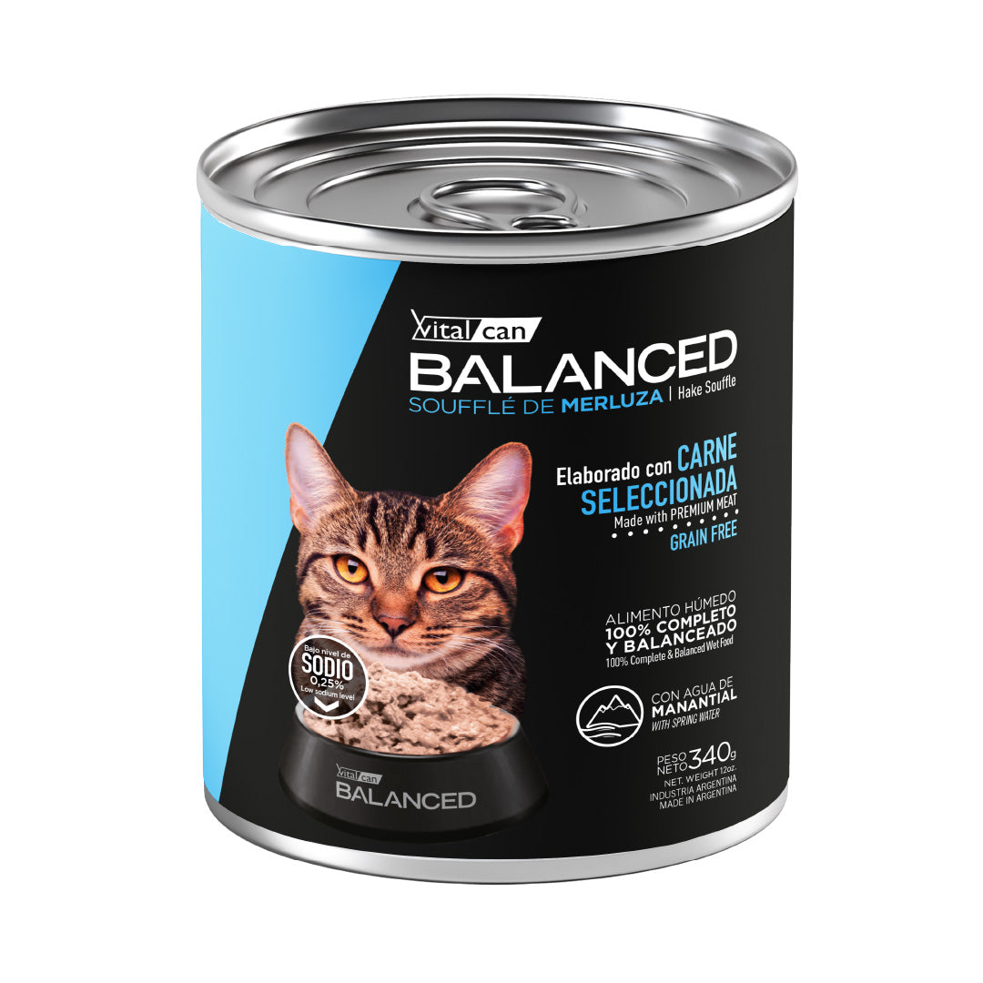 Lata Balanced Gato Adulto Souffle Merluza