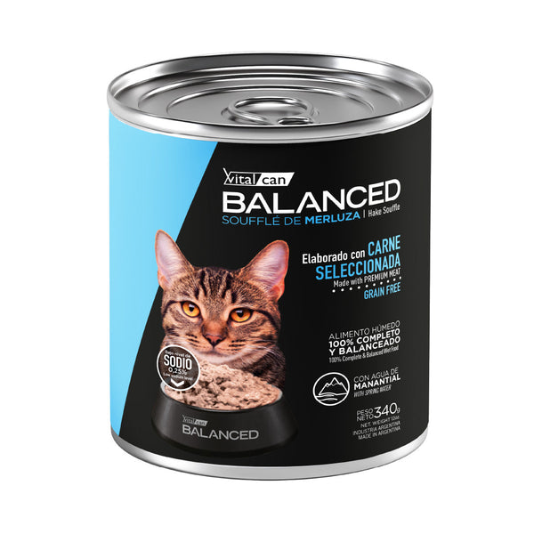 Lata Balanced Gato Adulto Souffle Merluza