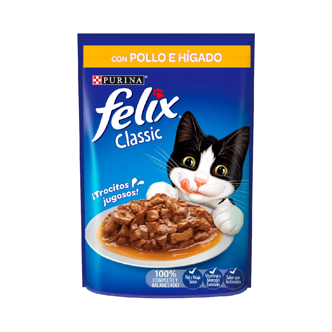 Pouch Felix Gato sabor Pollo e Hígado 85gr