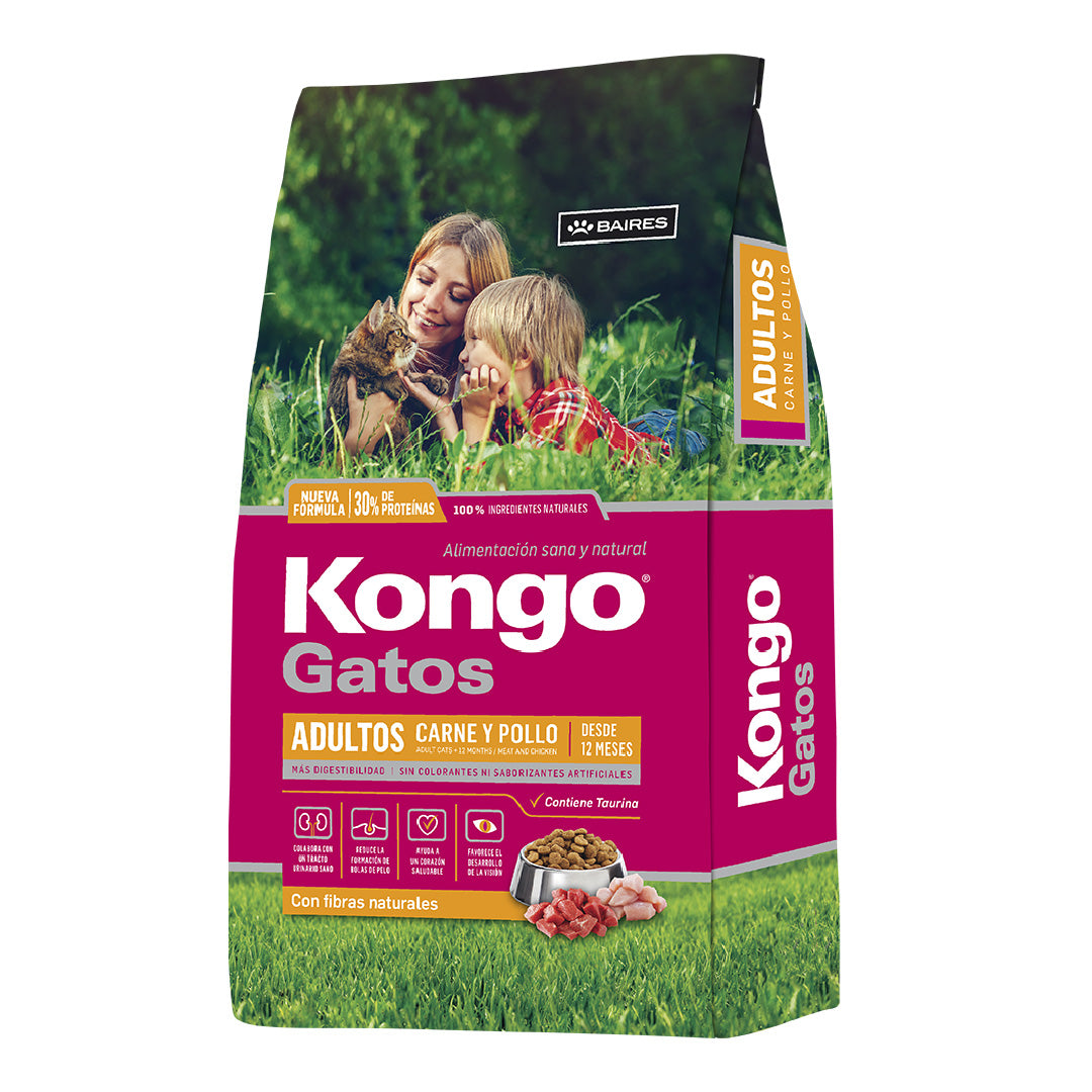 Alimento Kongo Gato Adulto Carne y Pollo