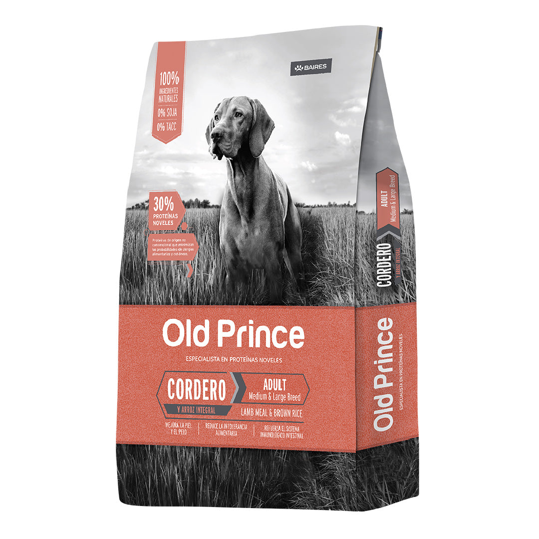 Alimento Old Prince Perro Adulto raza Mediana y Grande Cordero y Arroz