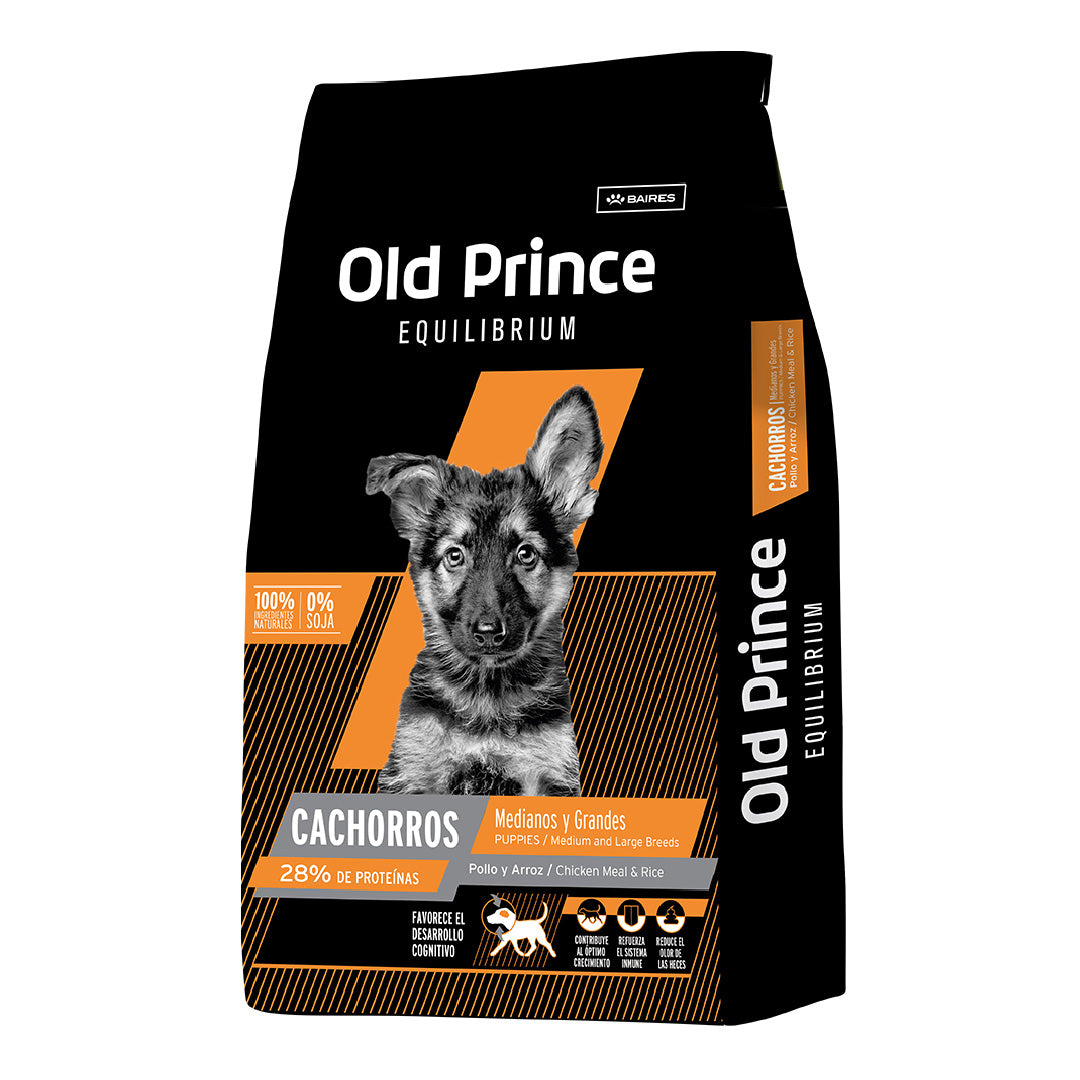 Alimento Old Prince Equilibrium Perro Cachorro raza Mediana y Grande