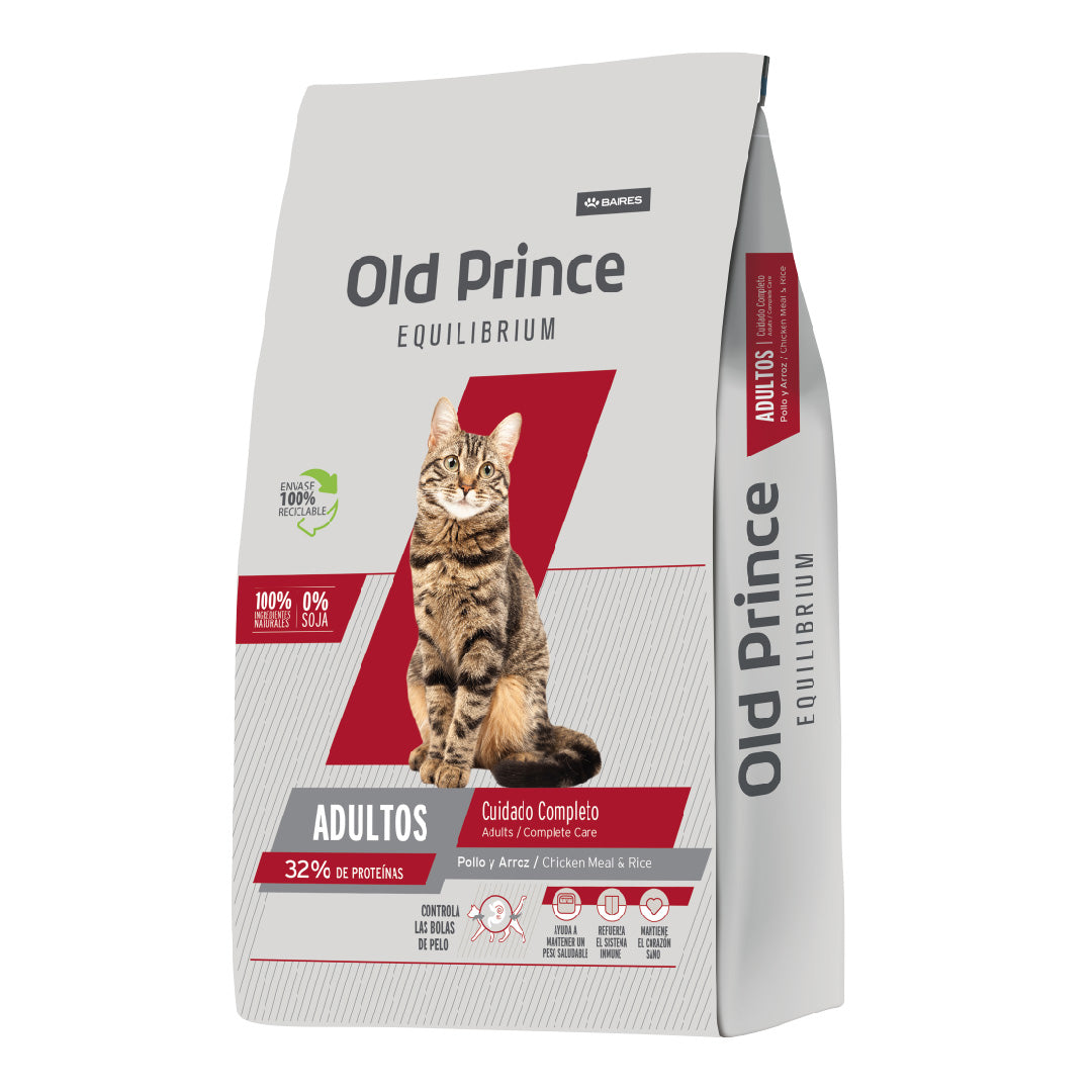 Alimento Old Prince Equilibrium Gato Adulto Pollo y Arroz 7,5+2kg