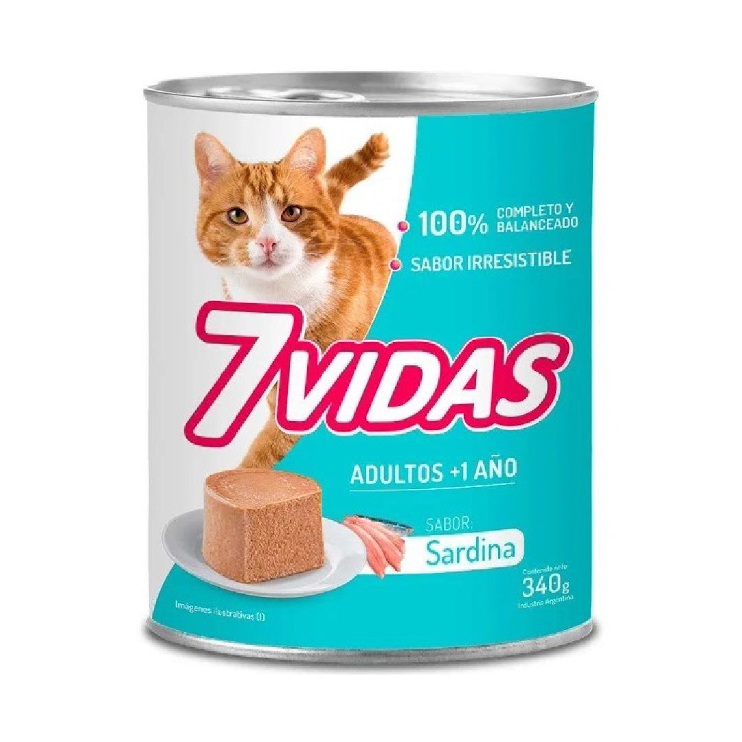 Lata 7 Vidas Gato Adulto sabor Sardina