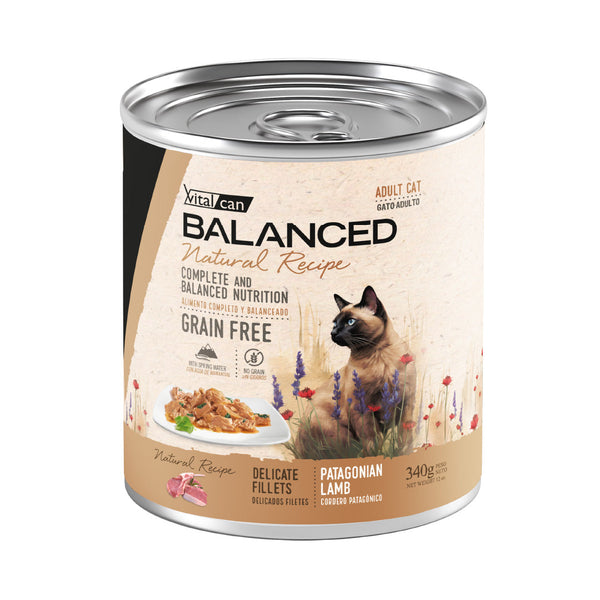 Lata Balanced Gato Adulto Filetes Cordero