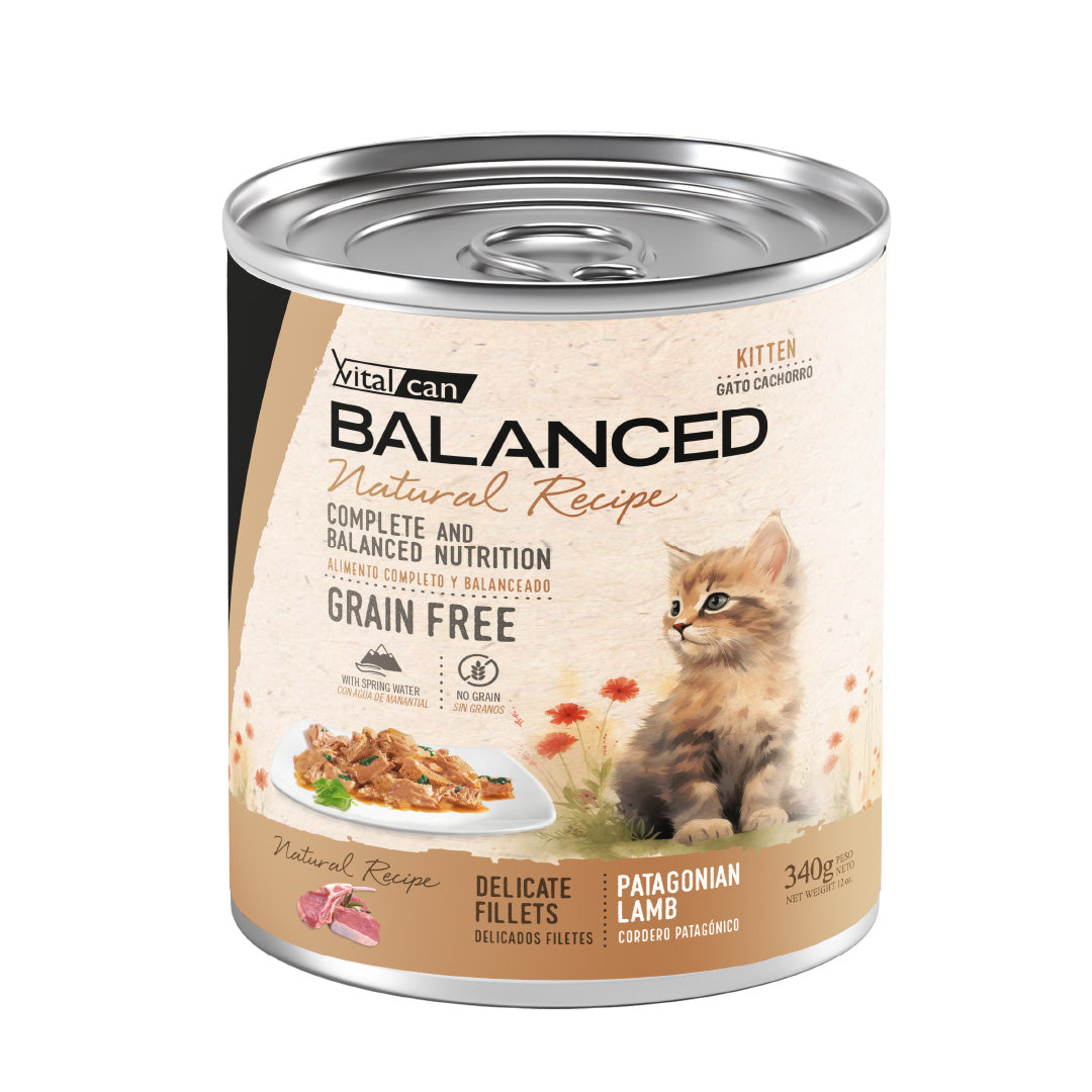 Lata Balanced Gato Cachorro Filetes Cordero