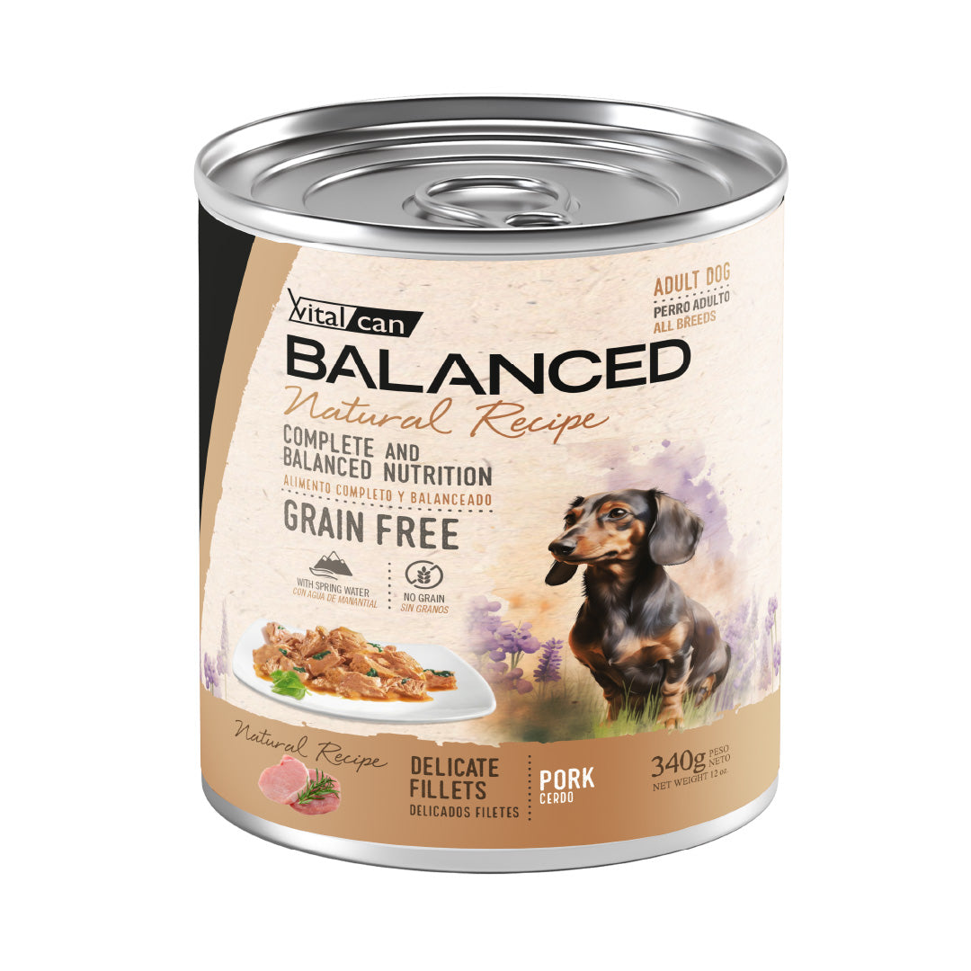 Lata Balanced Perro Adulto Filetes Cerdo