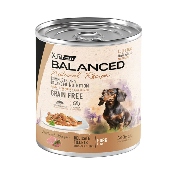 Lata Balanced Perro Adulto Filetes Cerdo