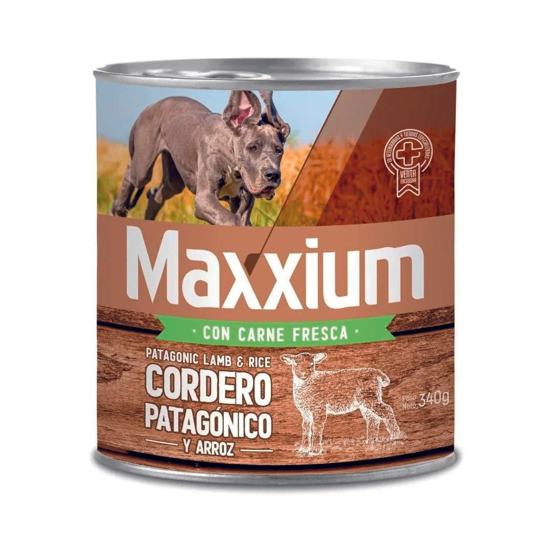 Lata Maxxium Perro sabor Cordero Patagónico y Arroz 340gr
