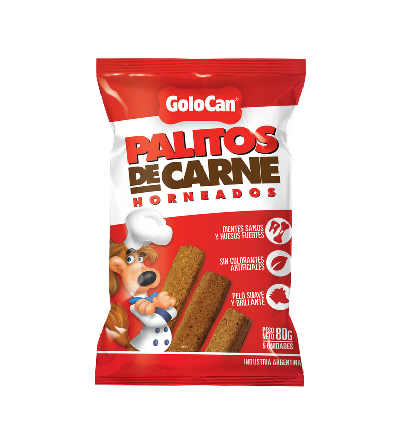 Palitos Golocan Perro sabor Carne 80gr