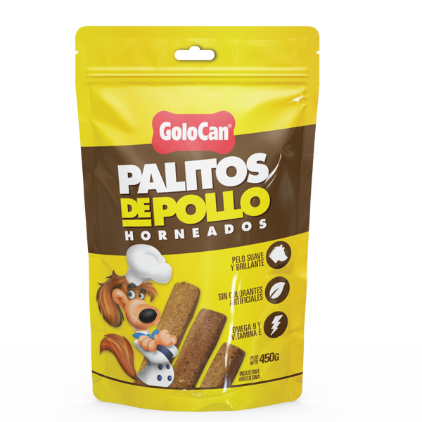 Palitos Golocan Perro sabor Pollo 450gr